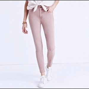 Madewell High Riser Crop Jeans in Vintage Mauve
